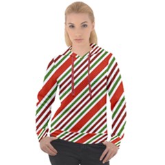Christmas Color Stripes Women s Overhead Hoodie by Vaneshart