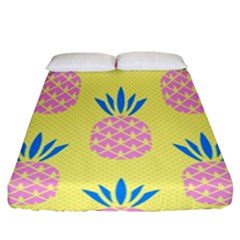 Summer Pineapple Seamless Pattern Fitted Sheet (california King Size) by Sobalvarro