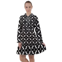 Abstract Background Arrow All Frills Chiffon Dress by HermanTelo