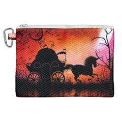 Drive In The Night By Carriage Canvas Cosmetic Bag (xl) by FantasyWorld7