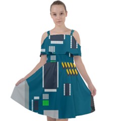 Amphisbaena Two Platform Dtn Node Vector File Cut Out Shoulders Chiffon Dress by Sapixe
