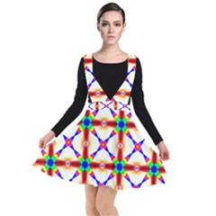 Rainbow Pattern Plunge Pinafore Dress by Mariart