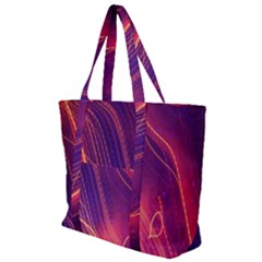 Abstrait Lumière Zip Up Canvas Bag by kcreatif