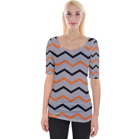 Basketball Thin Chevron Wide Neckline Tee by mccallacoulturesports