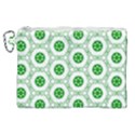 White Green Shapes Canvas Cosmetic Bag (XL) View1