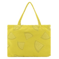 Yellow Pineapple Background Zipper Medium Tote Bag by HermanTelo