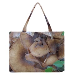 Close Up Mushroom Abstract Zipper Medium Tote Bag by Fractalsandkaleidoscopes