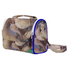 Close Up Mushroom Abstract Satchel Shoulder Bag by Fractalsandkaleidoscopes