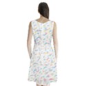 Texture Background Pastel Box Sleeveless Waist Tie Chiffon Dress View2