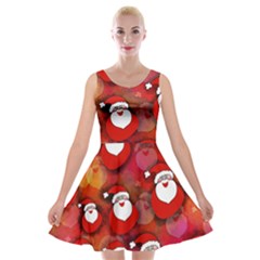 Santa Clause Velvet Skater Dress by HermanTelo