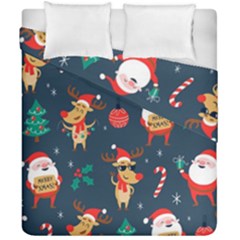 Funny Christmas Pattern Duvet Cover Double Side (california King Size) by Vaneshart