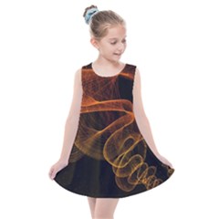 Circle Fractals Pattern Kids  Summer Dress by HermanTelo