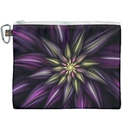 Fractal Flower Floral Abstract Canvas Cosmetic Bag (xxxl) by HermanTelo