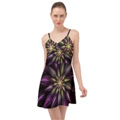 Fractal Flower Floral Abstract Summer Time Chiffon Dress by HermanTelo