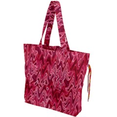 Background Abstract Surface Red Drawstring Tote Bag by HermanTelo