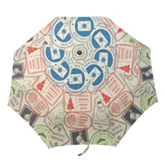 Christmas Postal Pattern Folding Umbrellas by Vaneshart