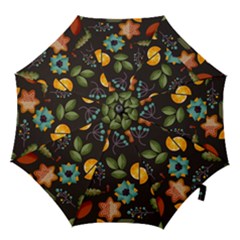Christmas Seamless Pattern Hook Handle Umbrellas (small) by Vaneshart