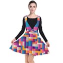 Abstract Geometry Blocks Plunge Pinafore Dress View1