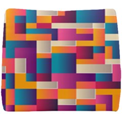 Abstract Geometry Blocks Seat Cushion by Bajindul