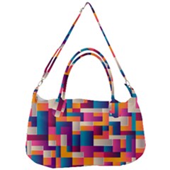 Abstract Geometry Blocks Removal Strap Handbag by Bajindul