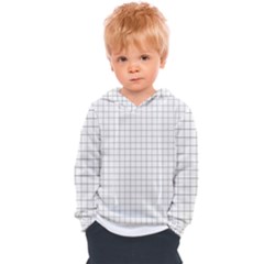 Aesthetic Black And White Grid Paper Imitation Kids  Overhead Hoodie by genx