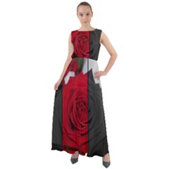 Roses Rouge Fleurs Chiffon Mesh Boho Maxi Dress by kcreatif
