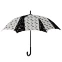 Black Golden Christmas Pattern Collection Hook Handle Umbrellas (Medium) View3