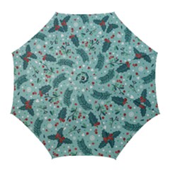 Seamless Pattern With Berries Leaves Golf Umbrellas by Vaneshart