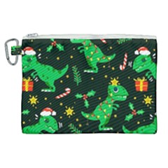 Christmas Funny Pattern Dinosaurs Canvas Cosmetic Bag (xl) by Vaneshart