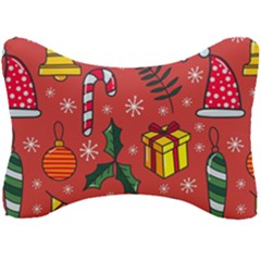 Colorful Funny Christmas Pattern Seat Head Rest Cushion by Vaneshart