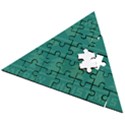 Beautiful Knitted Christmas Pattern Green Wooden Puzzle Triangle View2
