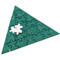Beautiful Knitted Christmas Pattern Green Wooden Puzzle Triangle View3