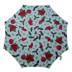 Colorful Funny Christmas Pattern Hook Handle Umbrellas (large) by Vaneshart