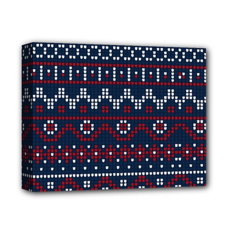 Christmas Concept With Knitted Pattern Deluxe Canvas 14  X 11  (stretched) by Vaneshart