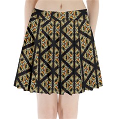 Pattern Stained Glass Triangles Pleated Mini Skirt by HermanTelo