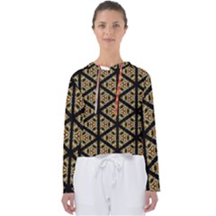 Pattern Stained Glass Triangles Women s Slouchy Sweat by HermanTelo