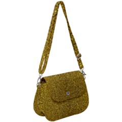Gold Sparkles Saddle Handbag by retrotoomoderndesigns