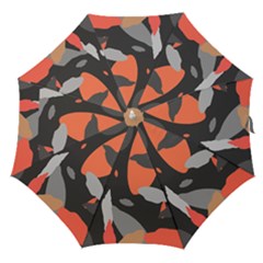 Pattern Formes Corail/noir Straight Umbrellas by kcreatif