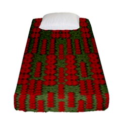 Bloom In Yule Season Colors Fitted Sheet (single Size) by pepitasart