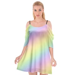Pastel Goth Rainbow  Cutout Spaghetti Strap Chiffon Dress by thethiiird