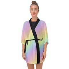 Pastel Goth Rainbow  Half Sleeve Chiffon Kimono by thethiiird