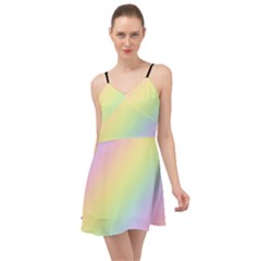 Pastel Goth Rainbow  Summer Time Chiffon Dress by thethiiird