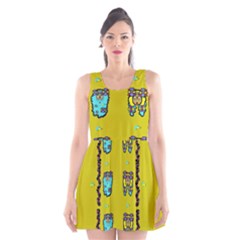 Peace People Hippie Friends And Free Living Fauna Scoop Neck Skater Dress by pepitasart