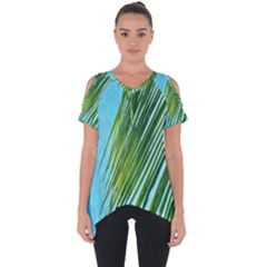 Tropical Palm Cut Out Side Drop Tee by TheLazyPineapple