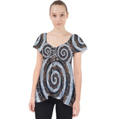 Spiral City Urbanization Cityscape Lace Front Dolly Top by Vaneshart