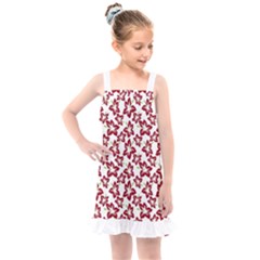 Cute Flowers - Carmine Red White Kids  Overall Dress by FashionBoulevard