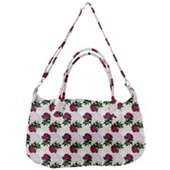 Doily Rose Pattern White Removal Strap Handbag by snowwhitegirl