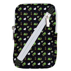 Green Elephant Pattern Belt Pouch Bag (small) by snowwhitegirl