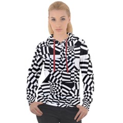Black And White Crazy Pattern Women s Overhead Hoodie by Sobalvarro