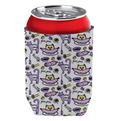 Hand Drawn Cute Cat Pattern Can Holder by Vaneshart